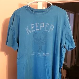 Mens Life is Good T Shirt Blue